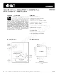 ICS8442AYLFT Datenblatt Cover