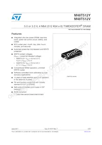 M48T512V-85PM1 Datasheet Cover