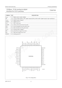 TDA8784HL/C5 Datasheet Pagina 6