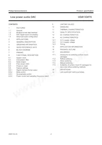 UDA1334TS/N1數據表 頁面 2