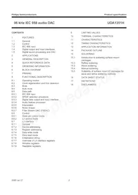 UDA1351H/N1數據表 頁面 2