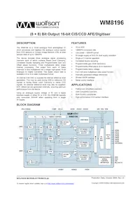 WM8196SCDS/V Datasheet Copertura