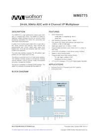 WM8775SEDS/RV Datenblatt Cover