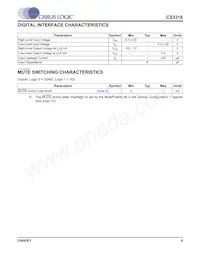 CS3318-CQZR Datasheet Page 9