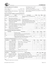 CY26049ZXC-22T數據表 頁面 3