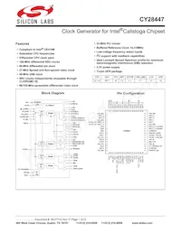 CY28447LFXCT Datenblatt Cover