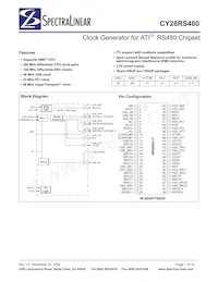 CY28RS480ZXCT數據表 封面