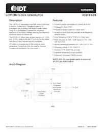 ICS181MI-01T數據表 封面