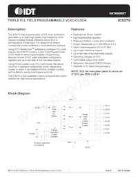 ICS270PGT Datenblatt Cover