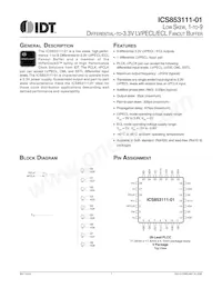 ICS853111AV-01LFT Datenblatt Cover