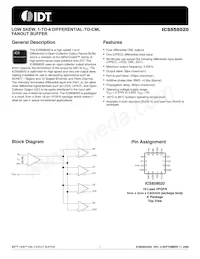 ICS858020AKLFT Datenblatt Cover