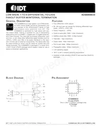 ICS889833AKLFT數據表 封面