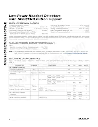 MAX14579AEETA+T Datasheet Page 2