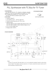 NJW1508V-TE1 Datasheet Copertura