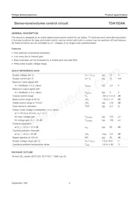 TDA1524A/V4數據表 頁面 2