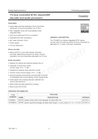 TDA9852H/V2 Datenblatt Seite 2