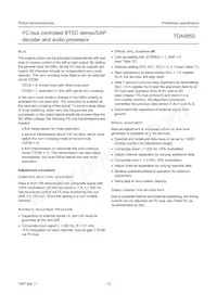 TDA9852H/V2 Datasheet Pagina 10