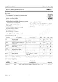 TEA6321T/V1 Datasheet Page 2