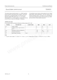 TEA6321T/V1 Datasheet Page 6