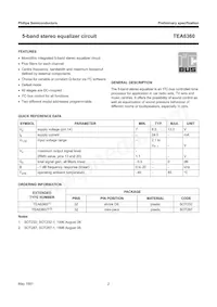 TEA6360T/V2 Datasheet Pagina 2