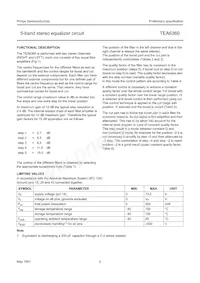 TEA6360T/V2 Datasheet Pagina 5