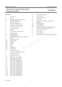 TEA6886HL/V2 Datasheet Pagina 2