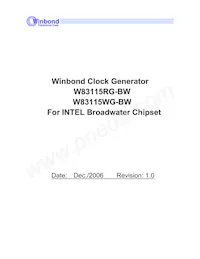 W83115WG-BW Datenblatt Cover