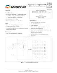 ZL40220LDG1 Datasheet Copertura