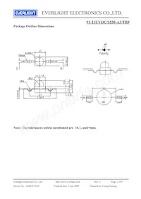 91-21UYOC/S530-A3/TR9 Datasheet Pagina 2