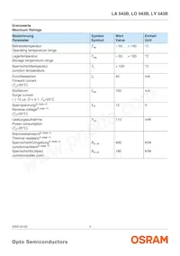 LY 543B-BWDW-26 Datasheet Pagina 3