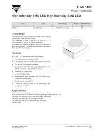 TLME3100-GS08 Datasheet Cover