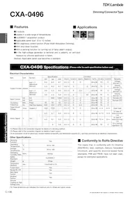 CXA-0496 Datasheet Copertura