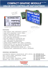 EA DIP240B-7KLWT Datasheet Cover