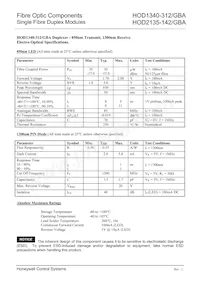 HOD1340-312/GBA Datasheet Pagina 3