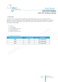 LTPL-C034UVH365數據表 頁面 2