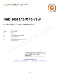 NHD-10032AZ-FSPG-YBW Datenblatt Cover