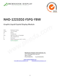 NHD-12232DZ-FSPG-YBW Datenblatt Cover