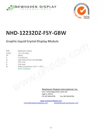 NHD-12232DZ-FSY-GBW Datasheet Cover