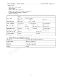 NHD-16032AZ-NSW-BBW Datasheet Page 3