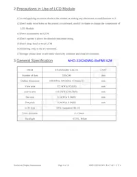 NHD-320240WG-BXFMI-VZ Datasheet Page 4