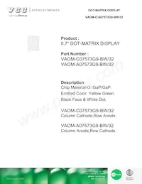 VAOM-A07573G9-BW/32 Datasheet Cover