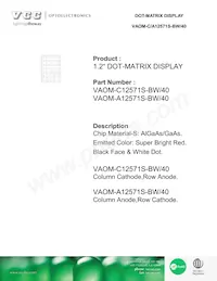 VAOM-C12571S-BW/40 Datasheet Cover