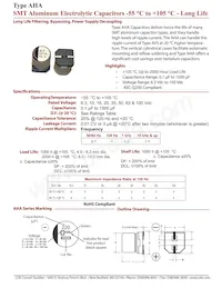 AHA477M25G24B-F Datasheet Copertura