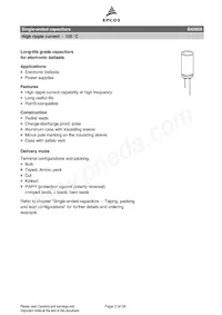 B43858C9107M000 Datasheet Pagina 2