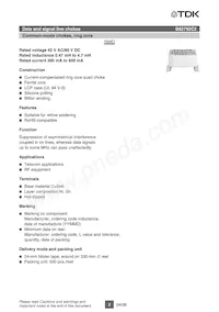 B82792C2105N365 Datasheet Pagina 2