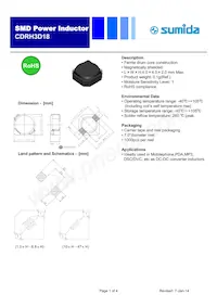 CDRH3D18NP-3R0NC Datasheet Cover