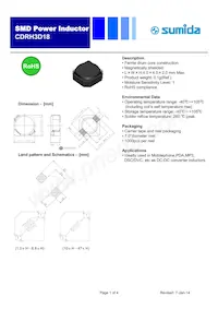 CDRH3D18NP-3R0NC數據表 封面