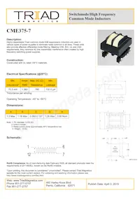 CME375-7-B Datasheet Cover