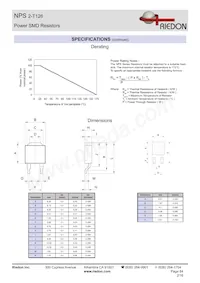 NPS 2-T126 0.750 OHM 5% Datenblatt Seite 2