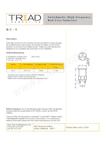 RC-9-B Datasheet Cover